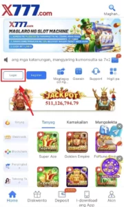 X777 Login Step