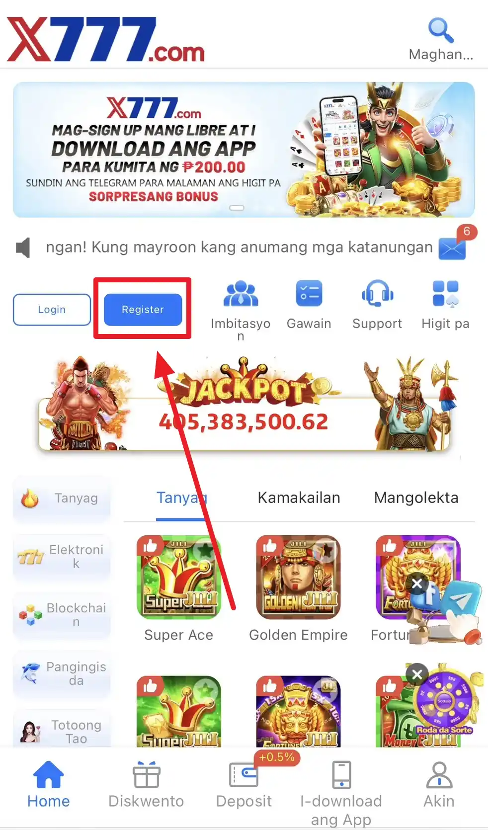 X777 Register Step-2