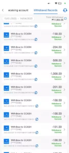 X777 Withdrawal Records